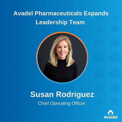 Avadel Pharmaceuticals Appoints Susan Rodriguez as Chief Operating Officer