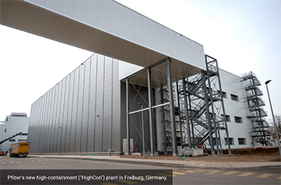Pfizer has opened a new high-containment plant in Freiburg, Germany