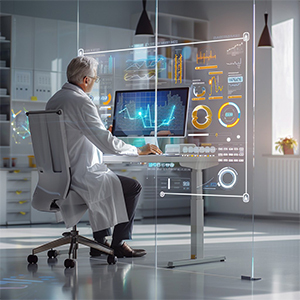 Clinical data management workflow diagram with AI integration
