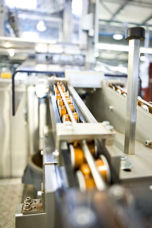 AI-driven quality control scanner inspecting pharmaceutical products