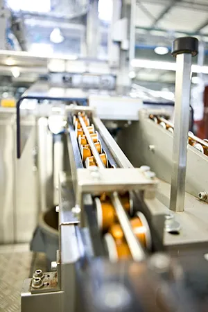 AI-driven quality control scanner inspecting pharmaceutical products