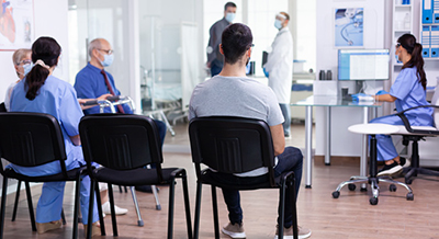 Research lab with oncologists and data analysts collaborating